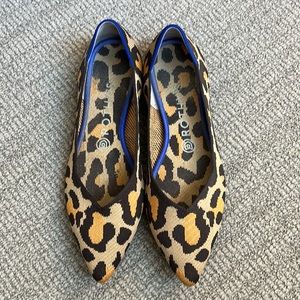 Rothy’s “The Big Point” Flats in Leopard Print